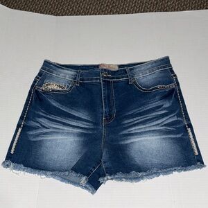 Stylish Blue Denim Jean Shorts